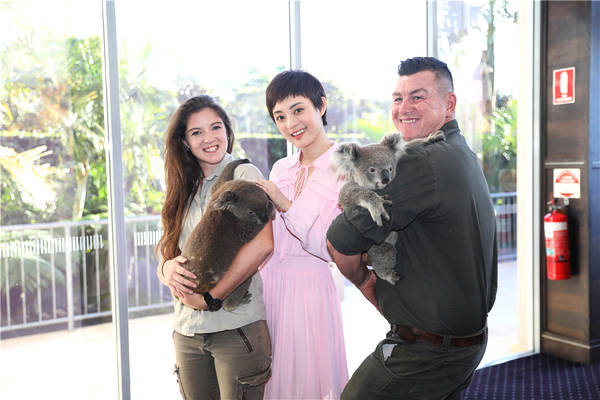 孫儷“養生”重游悉尼 靚麗活潑盡展春天氣息