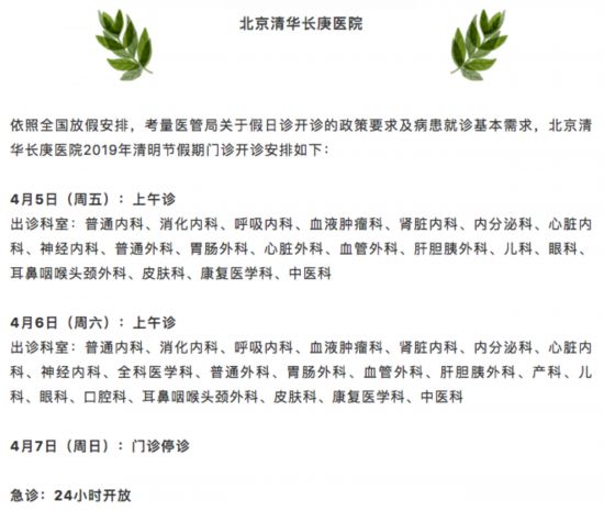 清明假期北京22家市屬醫院出診信息，快收藏