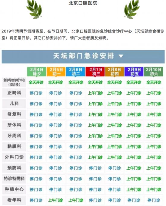 清明假期北京22家市屬醫院出診信息，快收藏