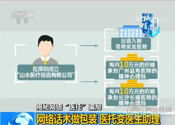 央視揭秘網(wǎng)絡(luò)“醫(yī)托”騙局 假醫(yī)助騙你去就醫(yī)