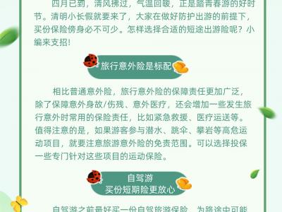 叮！你有一份出游保單請(qǐng)查收