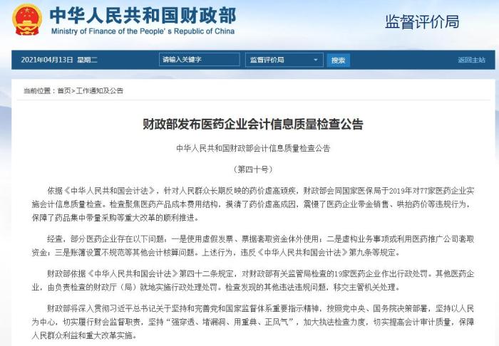 19家醫藥企業被開罰單，竟查出了這些“貓膩”！