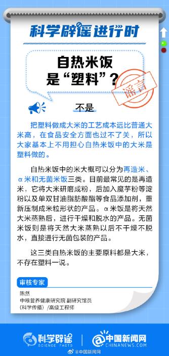 自熱米飯是塑料嗎？