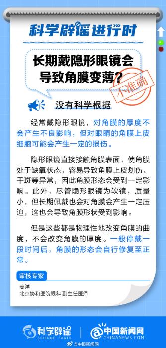 長(zhǎng)期戴隱形眼鏡角膜會(huì)變薄嗎？