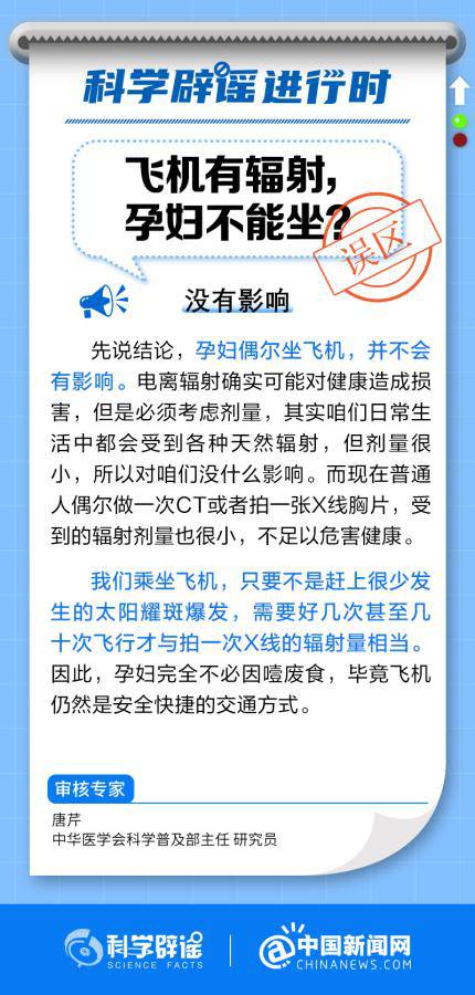 飛機有輻射，孕婦不能坐？