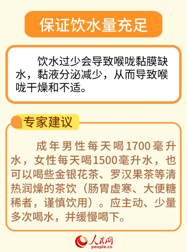 秋季氣候干燥 6招幫你護(hù)好咽喉
