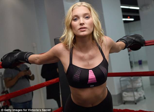 維密天使拍運動寫真 玩吊環打拳擊