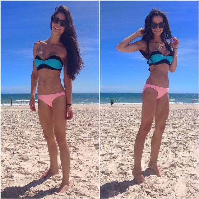 福利：女神曬健身照激勵粉絲健身