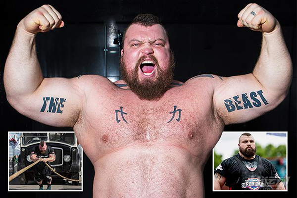 2018年世界大力士冠軍，硬拉1041磅打破世界紀錄：喜歡小狗狗