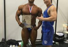 劉一陽博士獲得IFBB健美比賽亞洲站銅牌