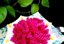 火龍果味螺旋意面#明目護眼從吃開始#的做法-果味拌菜譜