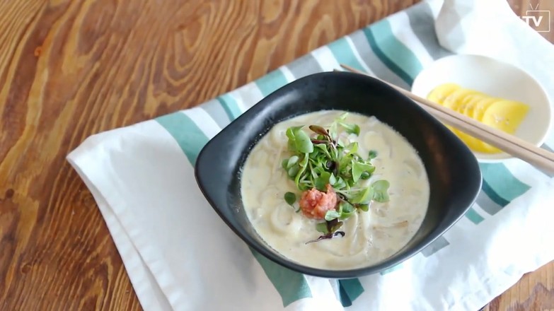 明太魚子奶油烏冬面的做法-奶香味煮菜譜
