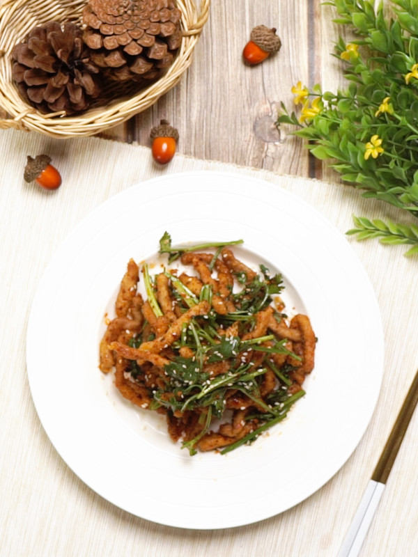 香辣肉絲的做法-麻辣味炒菜譜