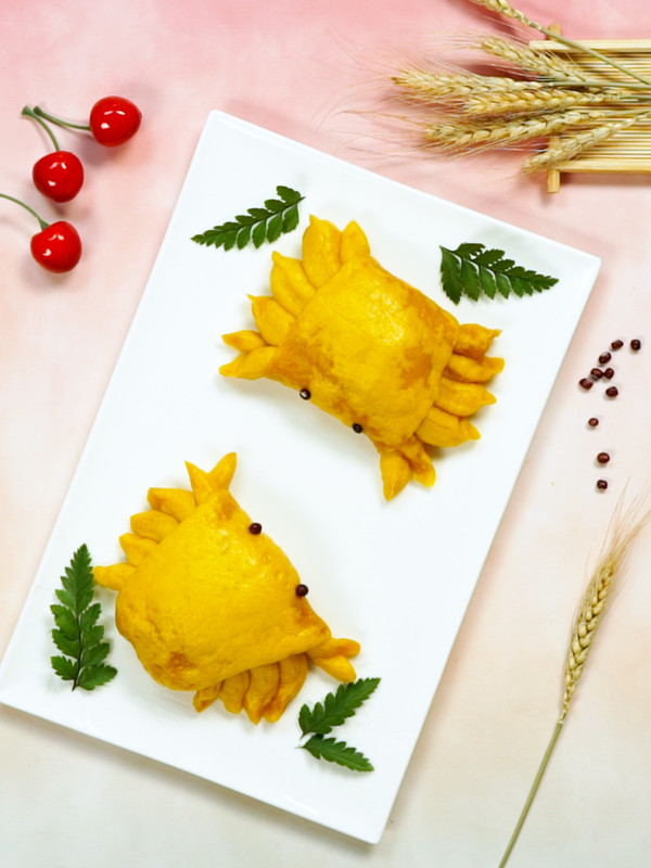 螃蟹南瓜包的做法-甜味蒸菜譜