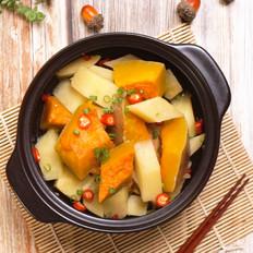 南瓜燉土豆的做法-家常味燉菜譜