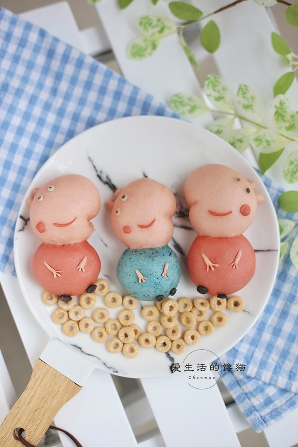 小豬佩奇饅頭的做法-甜味蒸菜譜