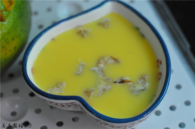 核桃蒸蛋羹的做法-家常味蒸菜譜
