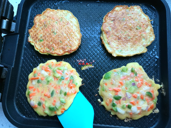 雞蛋蔬菜早餐餅的做法-家常味烙菜譜