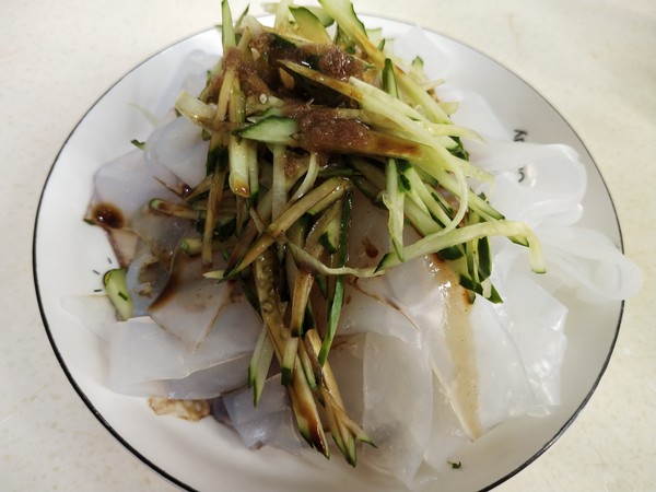 青瓜涼粉皮的做法-咸鮮味拌菜譜