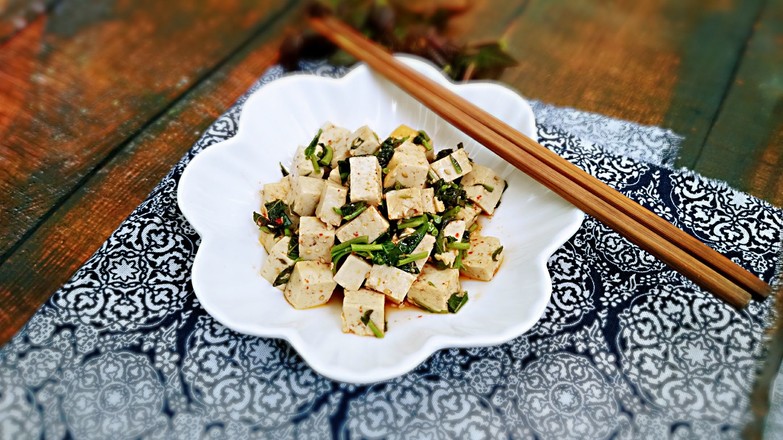 香椿拌豆腐的做法-咸鮮味拌菜譜-易網健康養生網 香椿拌豆腐的做法-咸鮮味拌菜譜