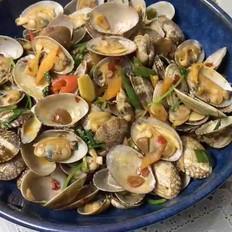 香辣花蛤的做法-香辣味爆菜譜