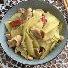 萵苣肉片的做法-家常味炒菜譜