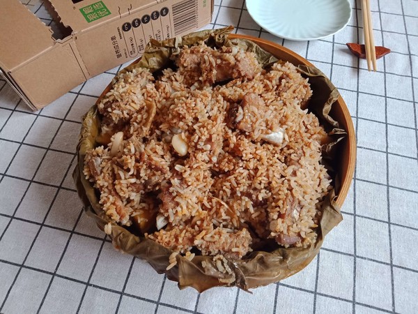 荷葉粉蒸排骨的做法-咸鮮味蒸菜譜