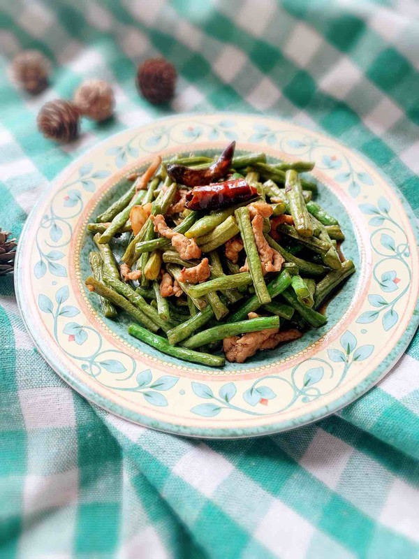 豇豆炒肉絲的做法-酸辣味炒菜譜