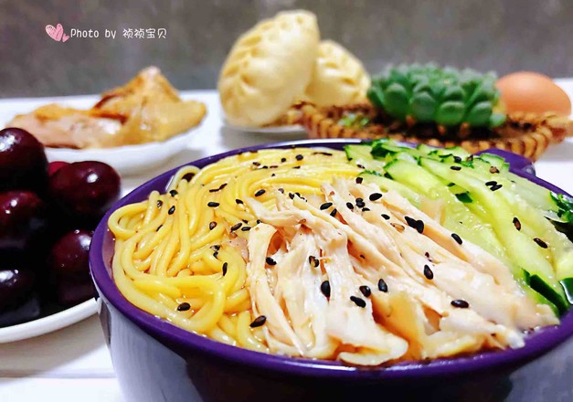 雞絲青瓜涼面的做法-家常味煮菜譜