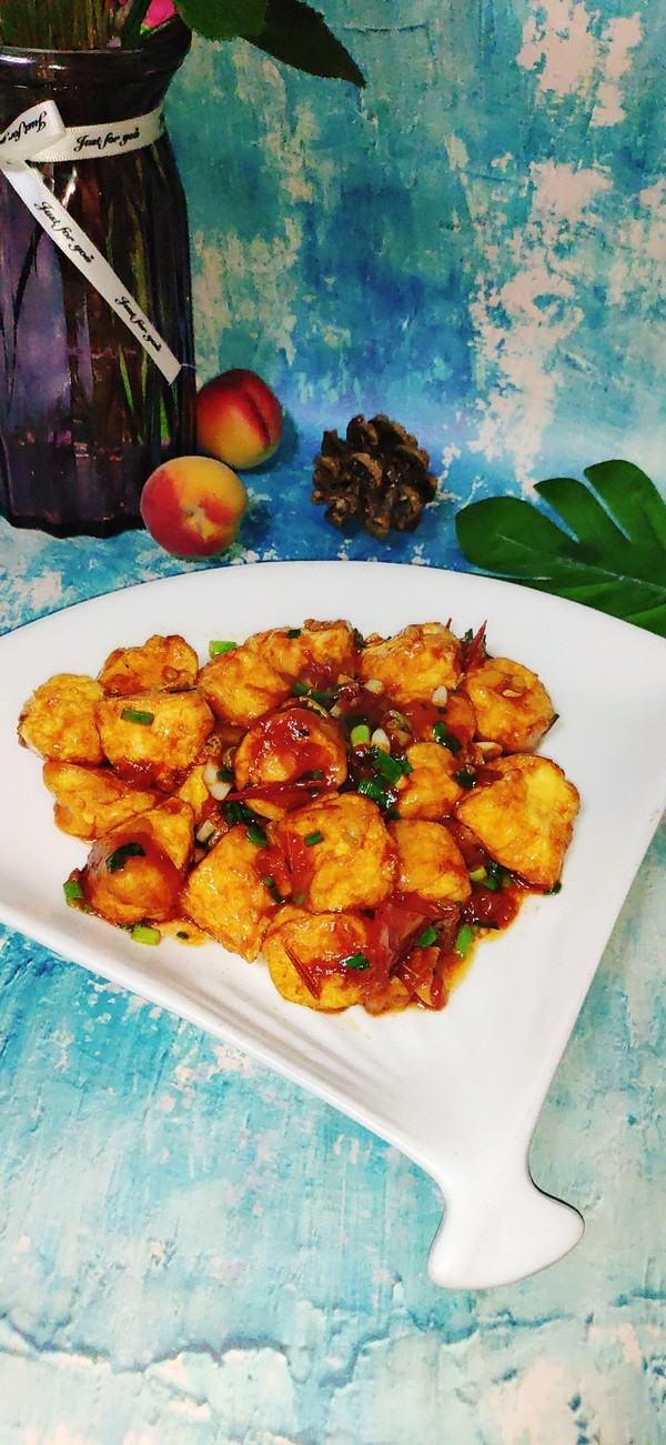 紅燒日本豆腐的做法-酸甜味燒菜譜