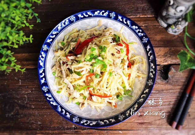 茭白炒肉絲的做法-咸鮮味炒菜譜