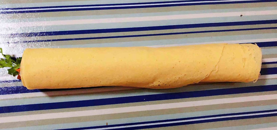 雞蛋時(shí)蔬煎餅卷的做法-咸鮮味炒菜譜