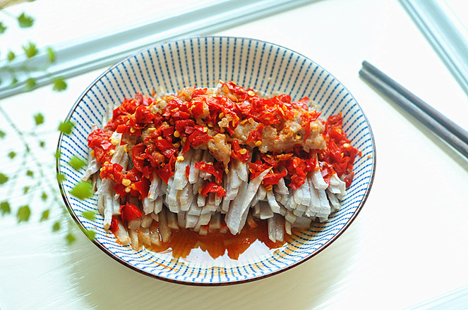 剁椒肉末蒸芋頭的做法-家常味蒸菜譜