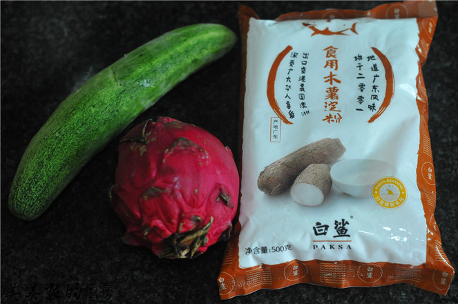 火龍果丸子拌黃瓜的做法-家常味拌菜譜