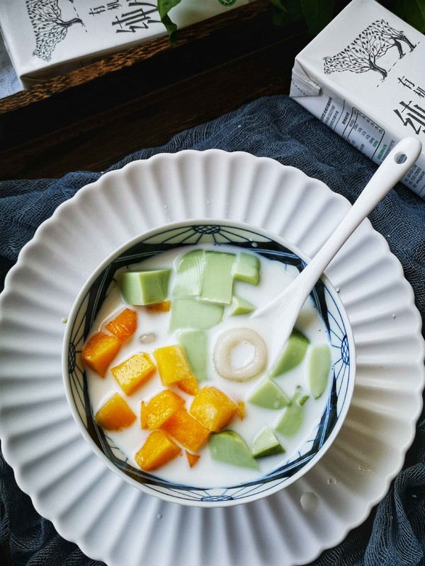 q彈青瓜奶凍&奶凍糯米小丸子的做法-甜味煮菜譜