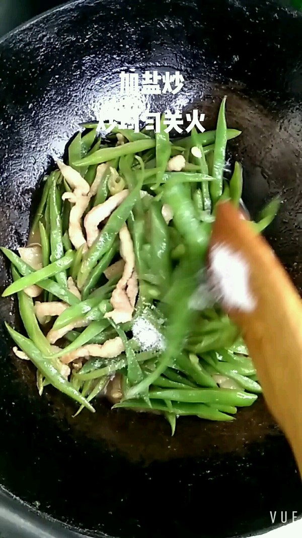 豬肉炒扁豆的做法-家常味炒菜譜