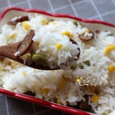 香腸玉米青豆飯的做法-咸鮮味蒸菜譜