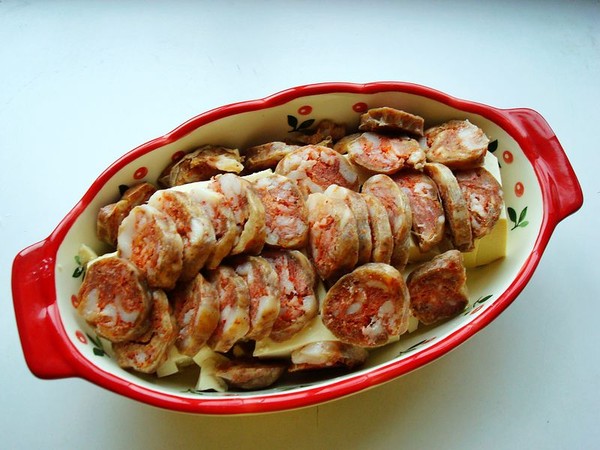 臘腸蒸豆腐的做法-咸鮮味蒸菜譜