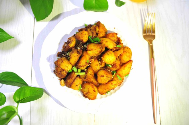 孜然椒鹽小土豆的做法-家常味煎菜譜