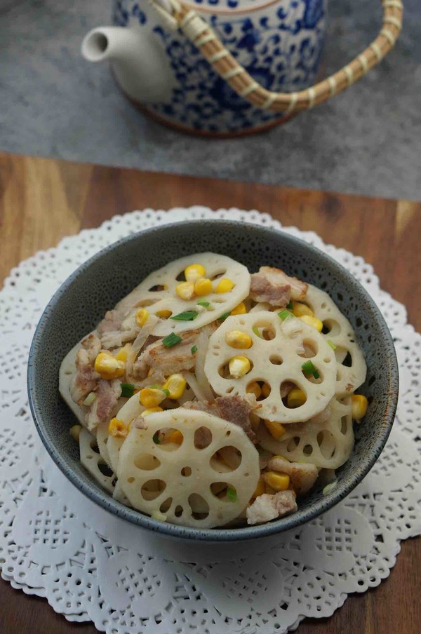 玉米粒炒蓮藕的做法-家常味炒菜譜