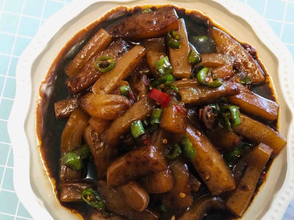 紅燒魔芋的做法-咸鮮味燒菜譜