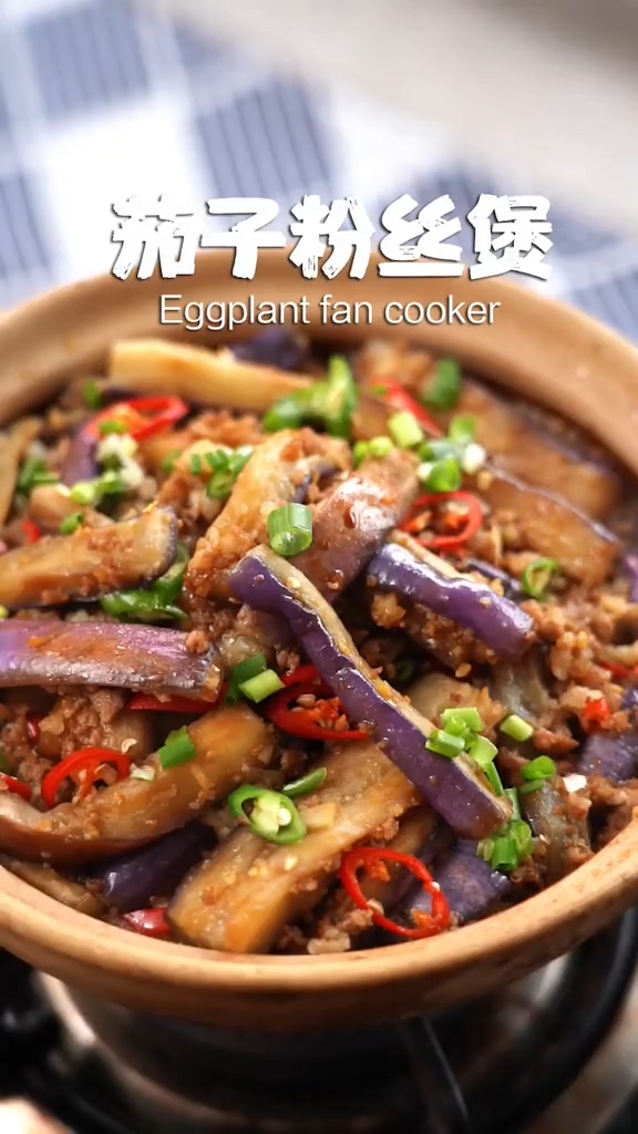 茄子粉絲煲的做法-咸鮮味燉菜譜
