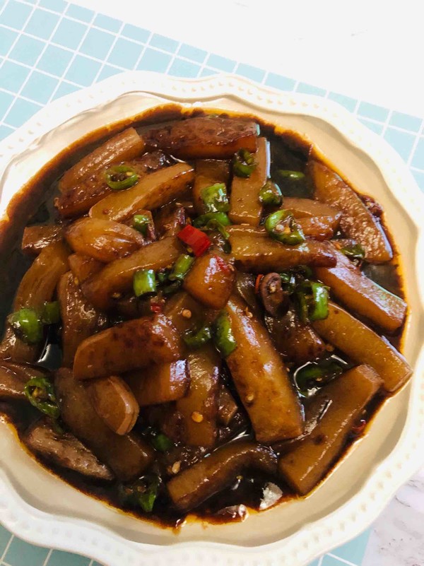 紅燒魔芋的做法-咸鮮味燒菜譜