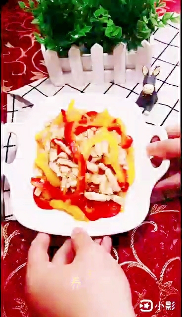 彩椒雞絲的做法-家常味炒菜譜