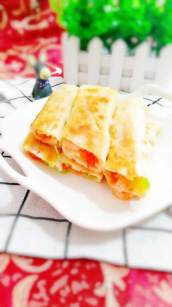 蝦仁萵筍卷的做法-家常味煎菜譜