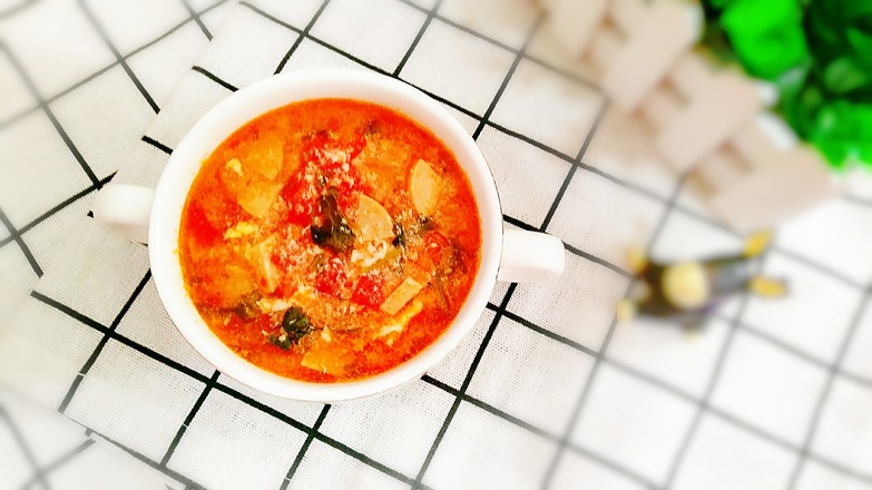 番茄蛋花湯的做法-家常味煮菜譜