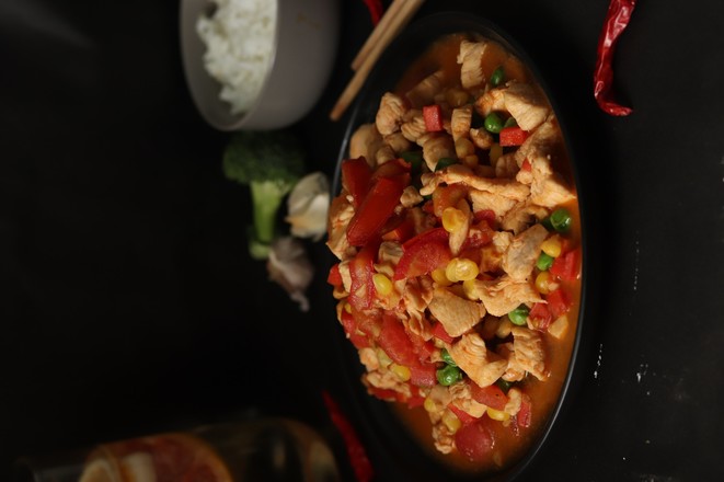 雞肉雜蔬的做法-家常味炒菜譜