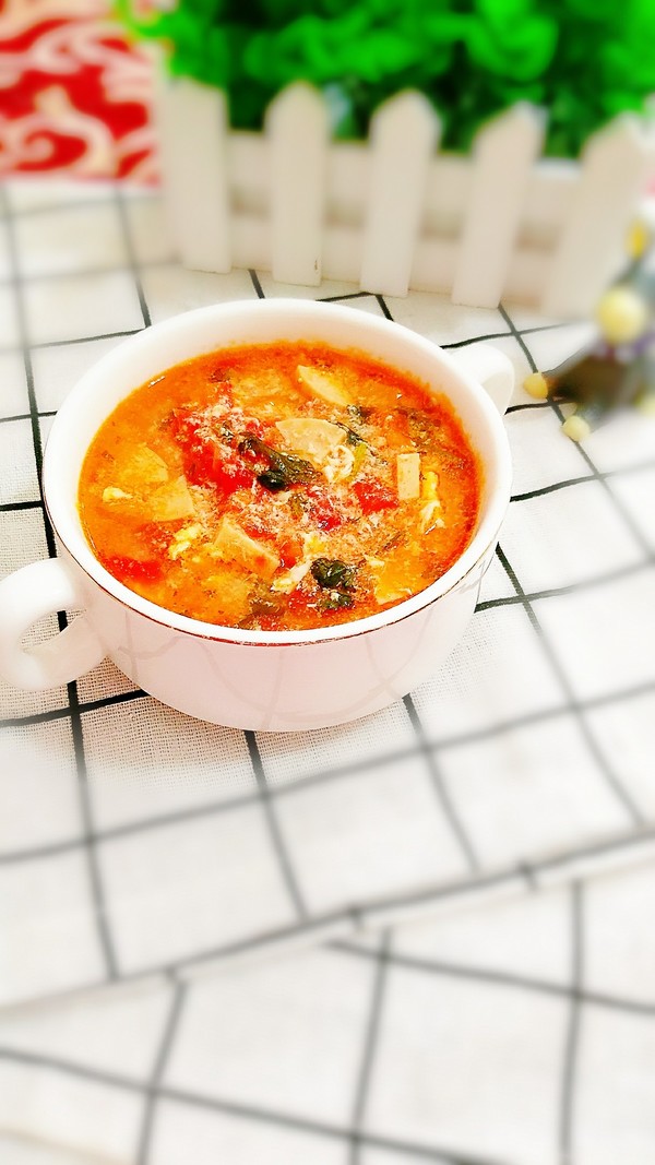 番茄蛋花湯的做法-家常味煮菜譜