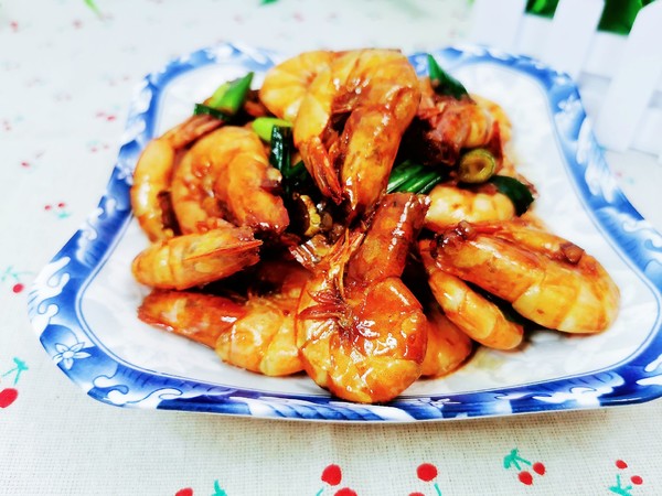 紅燜大蝦的做法-咸鮮味燜菜譜