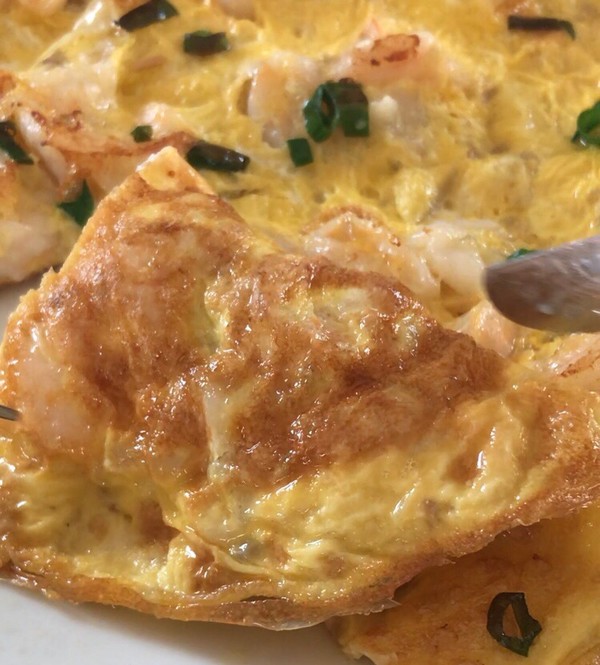 蝦仁烘蛋的做法-咸鮮味煎菜譜